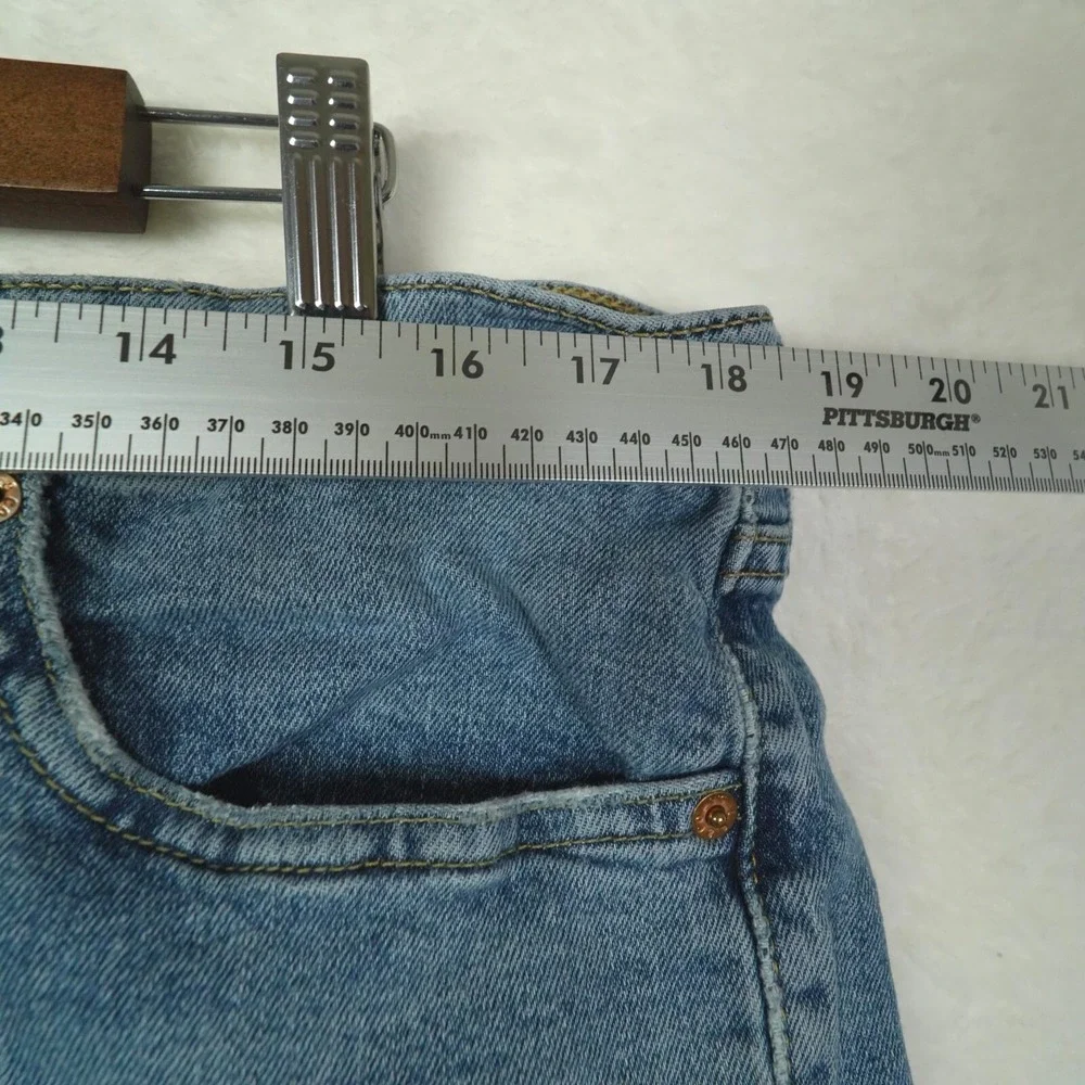 Levis 541 Athletic‎ Taper Mens Jeans Light Wash Blue 38x30 (Fits 37x28) Distress